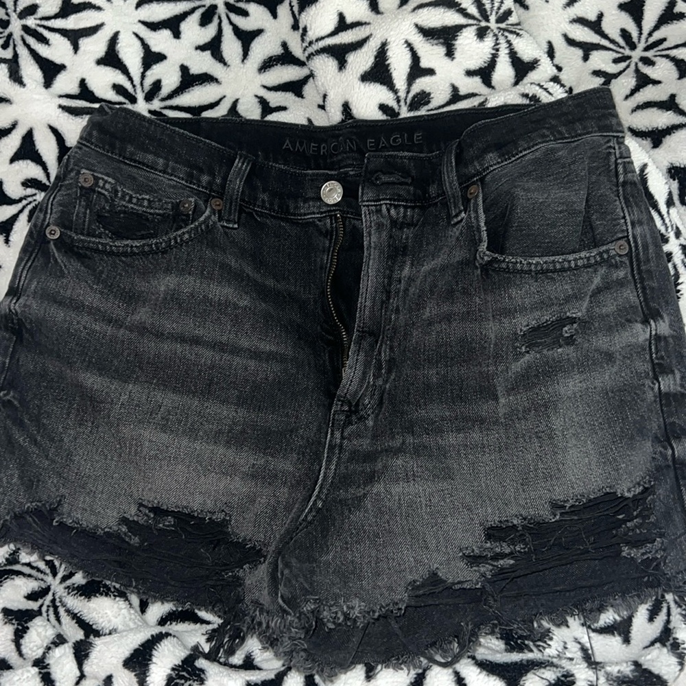 AE Highest Rise 90s Boyfriend Short Black